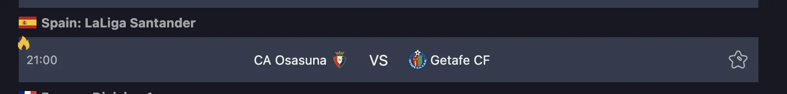 Un partido de la liga