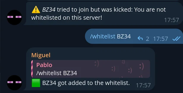 Whitelist example